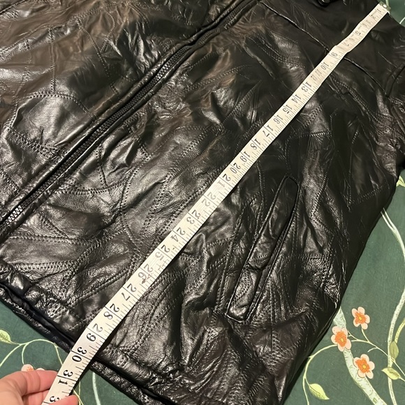 Vintage fur lined Leather Jacket • unisex leather coat Haband Executive Division - Picture 11 of 11